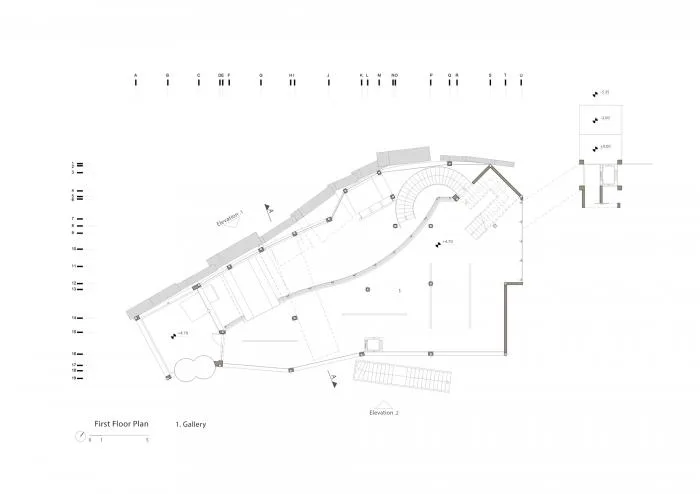 BIM architecture | Various folding panels assembled into a honeycomb like facade: Exhibition Building of Iran Greenland Convention Center