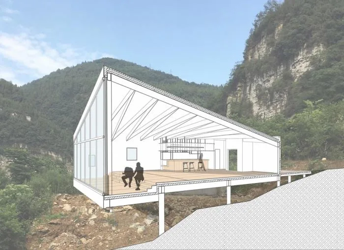BIM Architecture | 809 Arsenal Site Renovation - Cliff Top Tea Bar/Sanwen Architecture