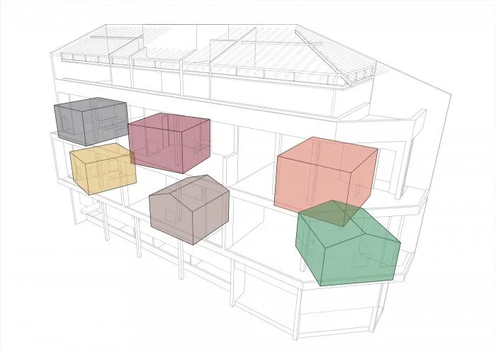 BIM Architecture | Vietnam Dian Apartment, Street Corner 'Room in the Building'/H.2