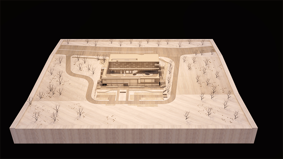 BIM Architecture | Copyright Cloud Work Base - China's First National Digital Audio Visual Communication Service Platform/Shanghai Huadu Architectural Planning and Design
