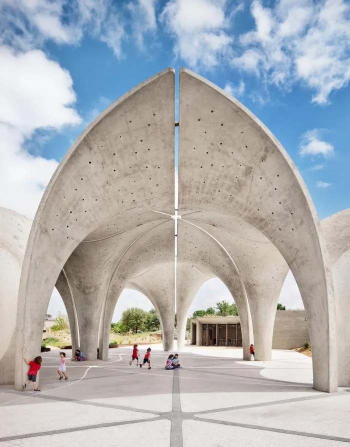 BIM Architecture | Concrete 'Petal' Pavilion - Confluence Park/Lake | Flato Architects