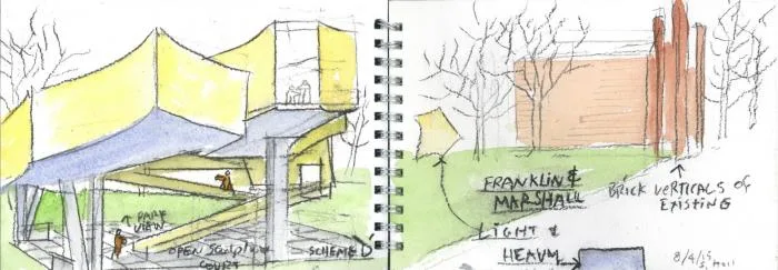 BIM Architecture | Lightly Flying, Born Around Ancient Trees, Went Visual Arts Building/Steven Hall Architects