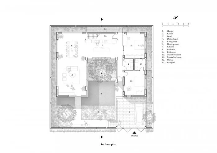 BIM Architecture | Enjoying the Courtyard, Watching Fish in Peace: Vietnam Green Screen Residence/HGAA