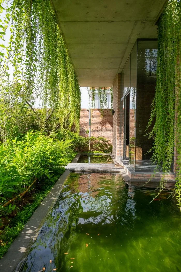 BIM Architecture | Enjoying the Courtyard, Watching Fish in Peace: Vietnam Green Screen Residence/HGAA