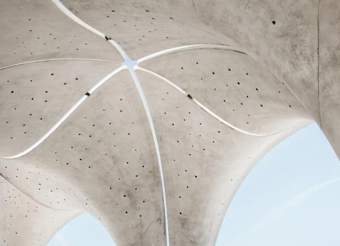 BIM Architecture | Concrete 'Petal' Pavilion - Confluence Park/Lake | Flato Architects