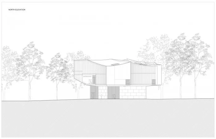 BIM Architecture | Lightly Flying, Born Around Ancient Trees, Went Visual Arts Building/Steven Hall Architects