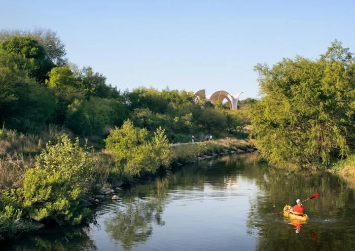 BIM Architecture | Concrete 'Petal' Pavilion - Confluence Park/Lake | Flato Architects