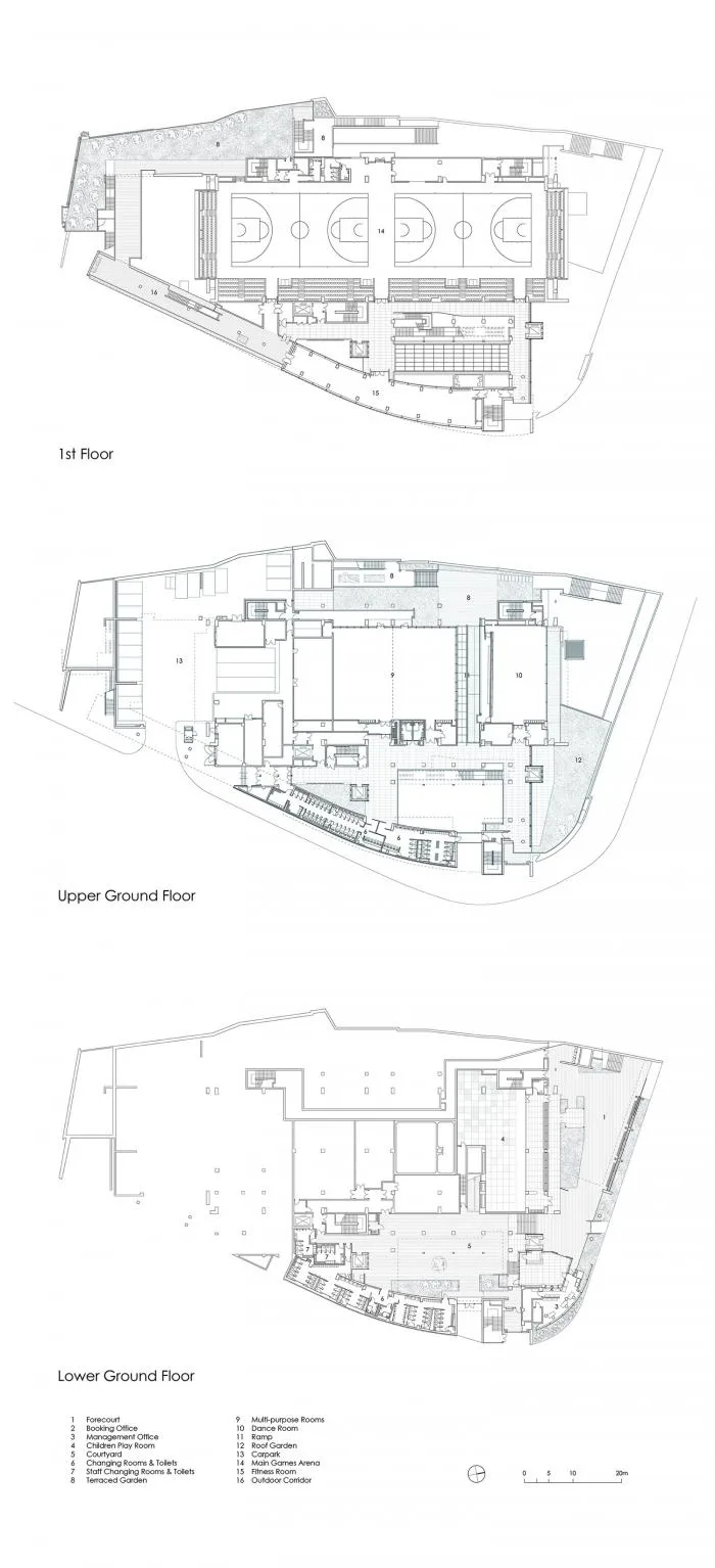 BIM Architecture | Misalignment biting, creating a cinema of light - Che Gong Temple Sports Center/Architectural Services Department