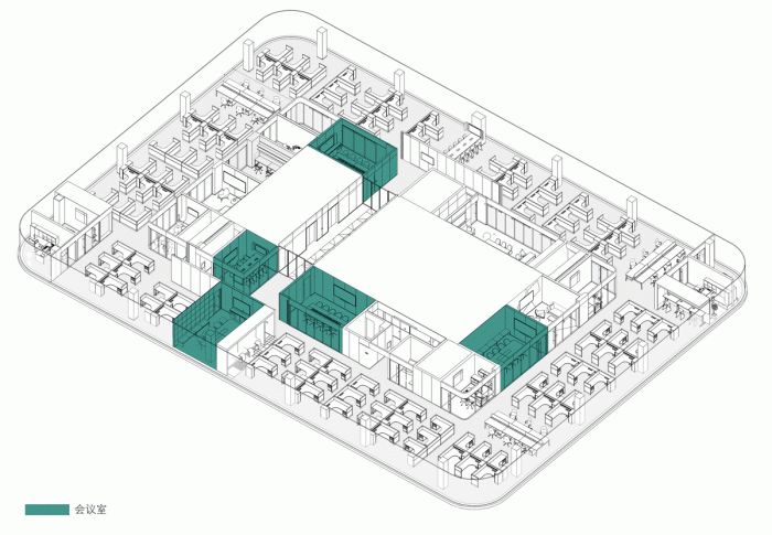 BIM Architecture | Chip Core | New Thinking Technology Wuhan Headquarters Office Design/CCDI International