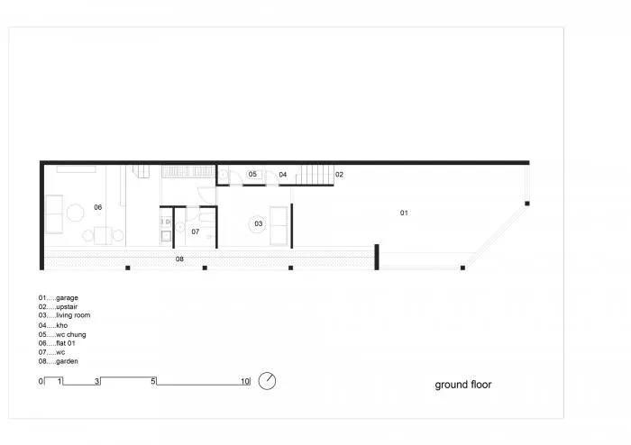BIM Architecture | Vietnam Dian Apartment, Street Corner 'Room in the Building'/H.2