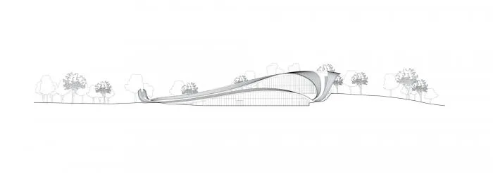 BIM Architecture | Chengdu Tianfu 'Smart Ring'/Powerhouse Company - North Elevation
