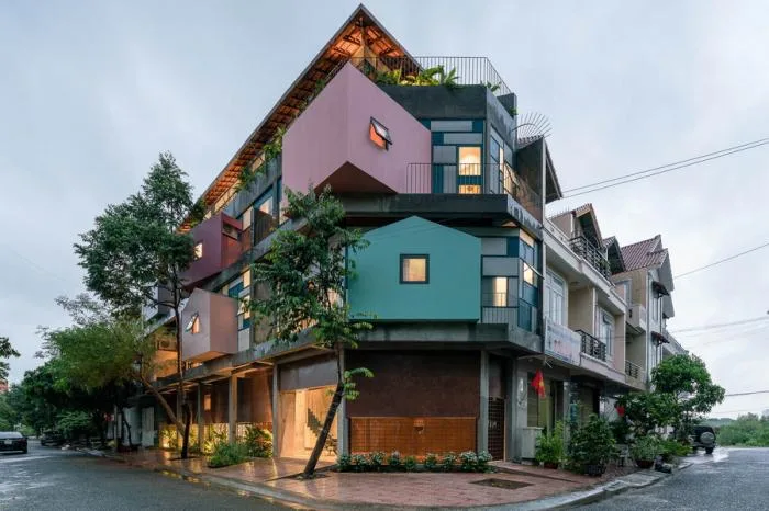 BIM Architecture | Vietnam Dian Apartment, Street Corner 'Room in the Building'/H.2