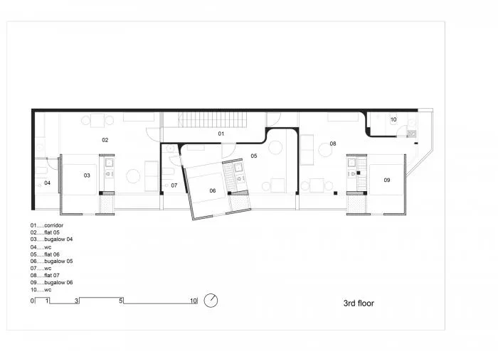 BIM Architecture | Vietnam Dian Apartment, Street Corner 'Room in the Building'/H.2