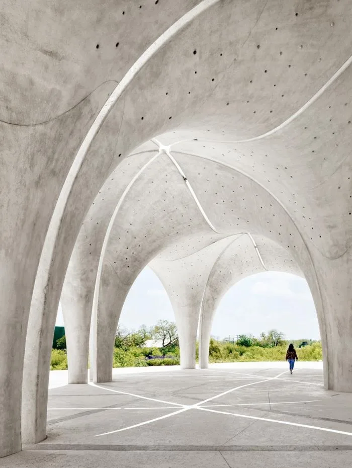 BIM Architecture | Concrete 'Petal' Pavilion - Confluence Park/Lake | Flato Architects