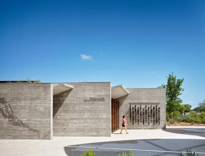 BIM Architecture | Concrete 'Petal' Pavilion - Confluence Park/Lake | Flato Architects