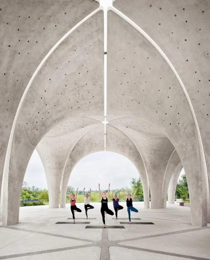 BIM Architecture | Concrete 'Petal' Pavilion - Confluence Park/Lake | Flato Architects