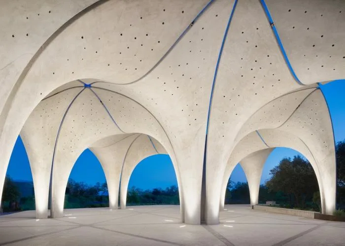 BIM Architecture | Concrete 'Petal' Pavilion - Confluence Park/Lake | Flato Architects