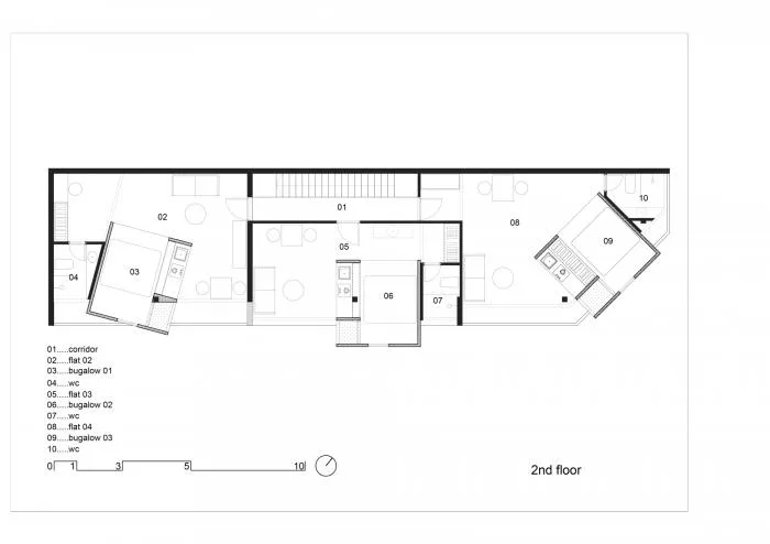 BIM Architecture | Vietnam Dian Apartment, Street Corner 'Room in the Building'/H.2