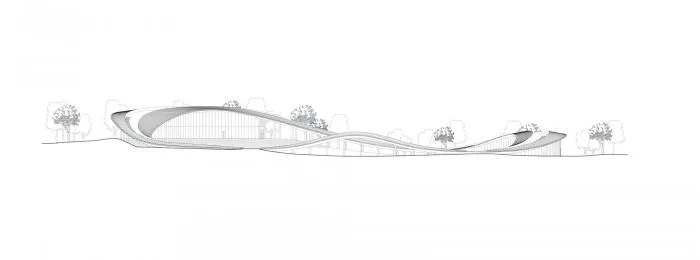 BIM Architecture | Chengdu Tianfu 'Smart Ring'/Powerhouse Company - East Elevation