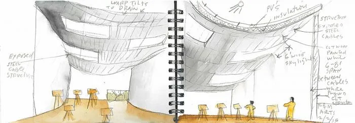 BIM Architecture | Lightly Flying, Born Around Ancient Trees, Went Visual Arts Building/Steven Hall Architects