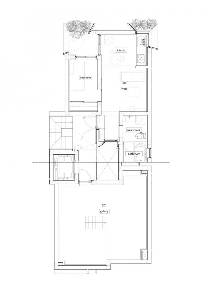 BIM Architecture | Growing and Extending Like Trees: Toyoshima Gallery Residence/Akihisa Hirata Architects, Japan