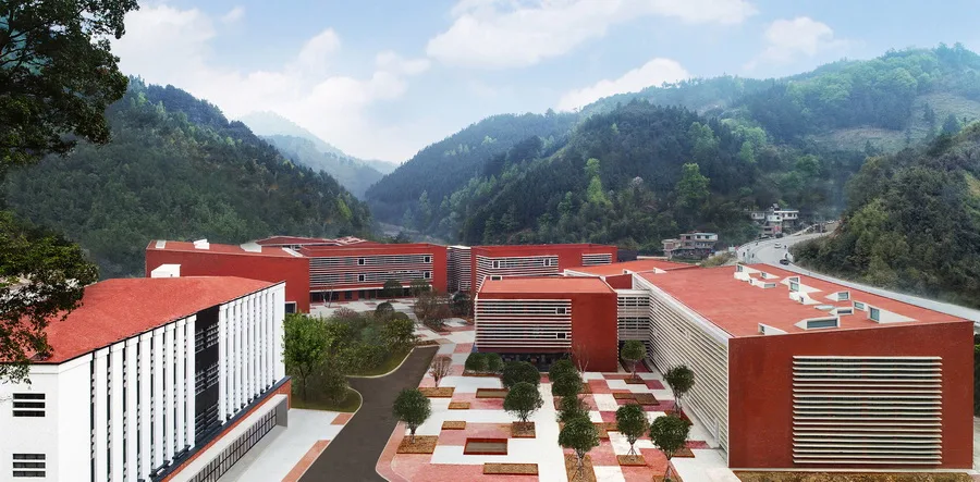 BIM Architecture | Qiannan Mountain Fire and Emergency Rescue Training Center/West Line Studio