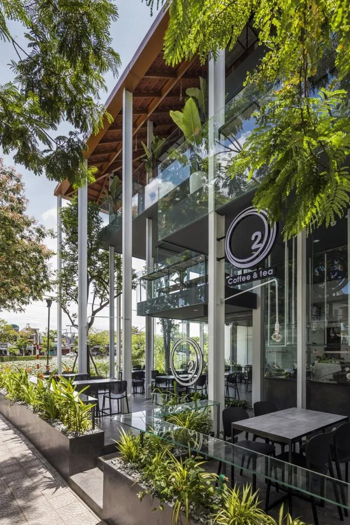 BIM Architecture | O2 Coffee Shop, Vietnam/MW Archstudio