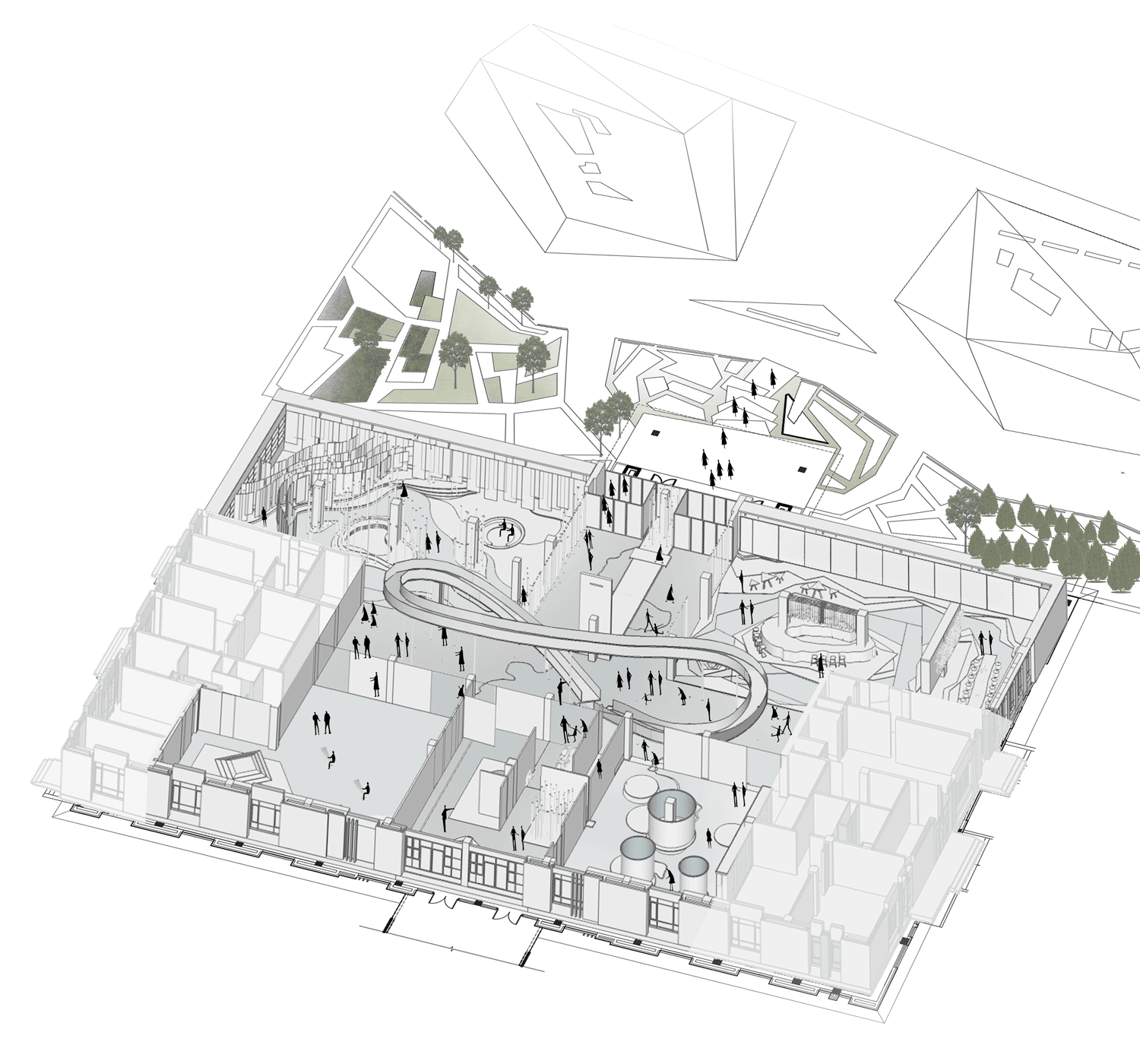 BIM Architecture | Beitang Hot Spring Town Living Hall, Shenyang/Guancho Innovation Research Institute