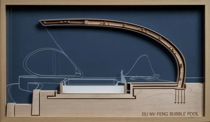 BIM Building | Cloud Sea Relics: Mount Taishan Jiunv Peak Pool and Supporting Facilities/gad · line+studio