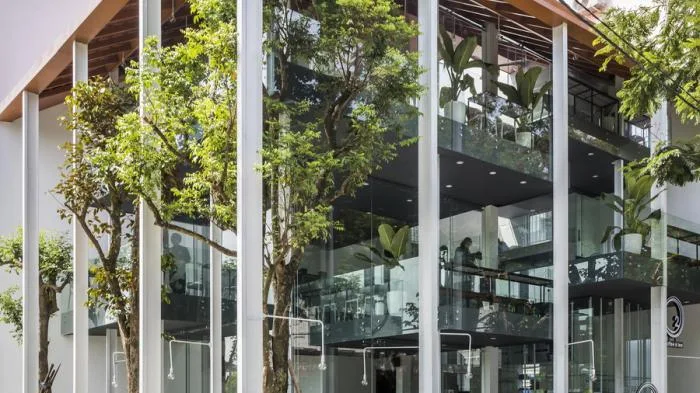 BIM Architecture | O2 Coffee Shop, Vietnam/MW Archstudio