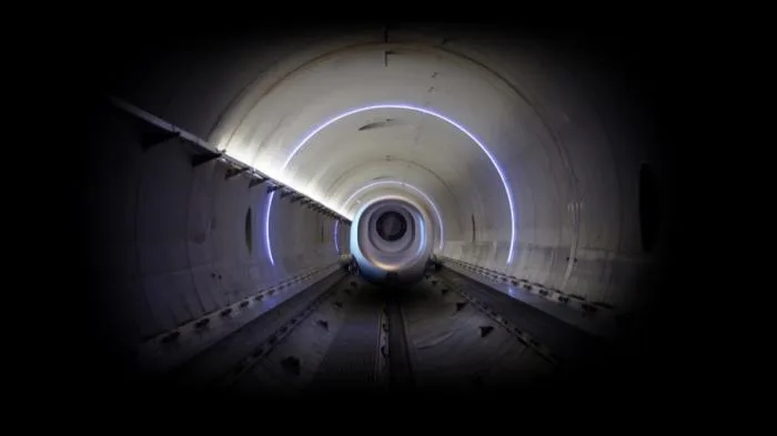 BIM Architecture | The Virgin Hyperloop train "Pegasus" pod designed by BIG and Kilo carries passengers for the first time