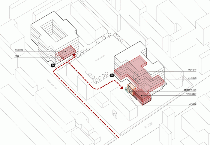 BIM Architecture | The Black Box of Growth: From Closed Campus to Open Office/Gad · Line+Studio
