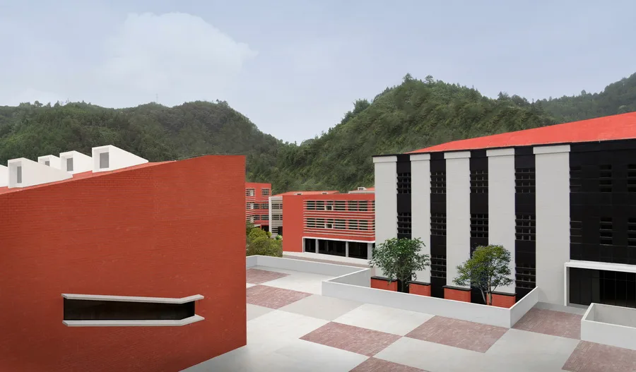 BIM Architecture | Qiannan Mountain Fire and Emergency Rescue Training Center/West Line Studio