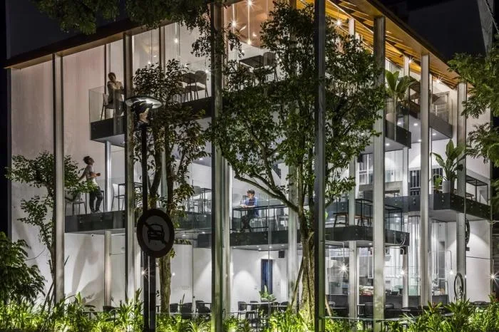 BIM Architecture | O2 Coffee Shop, Vietnam/MW Archstudio