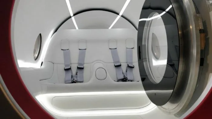 BIM Architecture | The Virgin Hyperloop train "Pegasus" pod designed by BIG and Kilo carries passengers for the first time