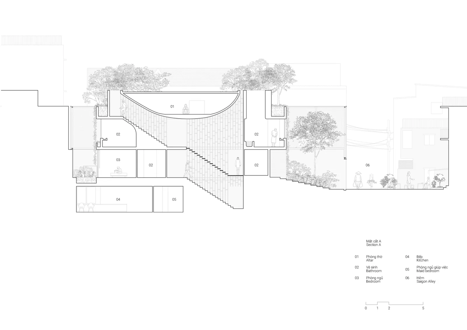 BIM Architecture | Tan Dinh Residence in Vietnam, simply living on the "bridge"/MIA Design Studio