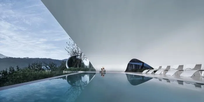 BIM Building | Cloud Sea Relics: Mount Taishan Jiunv Peak Pool and Supporting Facilities/gad · line+studio