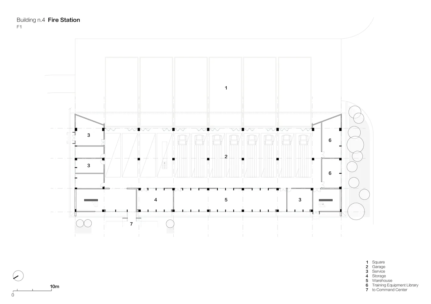 BIM Architecture | Qiannan Mountain Fire and Emergency Rescue Training Center/West Line Studio