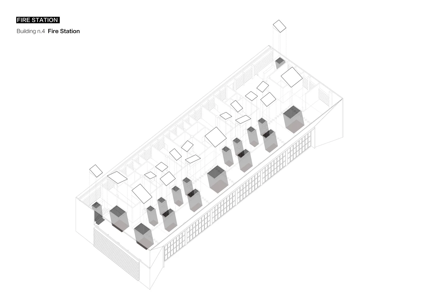BIM Architecture | Qiannan Mountain Fire and Emergency Rescue Training Center/West Line Studio