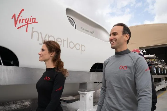 BIM Architecture | The Virgin Hyperloop train "Pegasus" pod designed by BIG and Kilo carries passengers for the first time