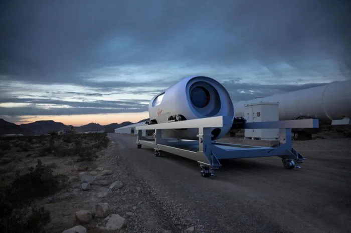 BIM Architecture | The Virgin Hyperloop train "Pegasus" pod designed by BIG and Kilo carries passengers for the first time
