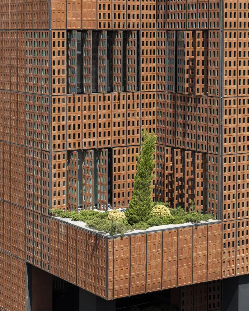 BIM Architecture | Pixel Decoration of Brick and Stone Structures | Office Building of Sharif University of Technology