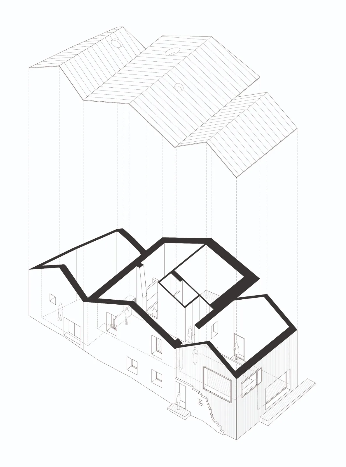 BIM Architecture | Collision of Concrete and Stone | Residential Restoration in Mira Flores, Spain