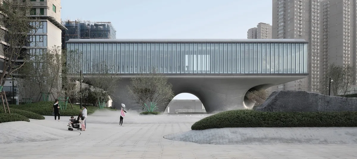 BIM Architecture | Floating Door - Xi'an Fengdong New City Lai'an Community Center/EID Architecture