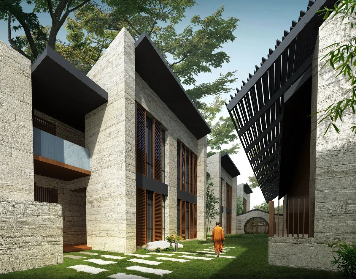 BIM Architecture | Integration of Elements - The Initial Appearance of a Modern Temple/Motai Architecture