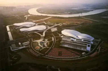 BIM Architecture at Ningbo Olympic Sports Center: Exploring the Color Aesthetics of Sports Spaces by CCDI Smart Design-BIM WORLD