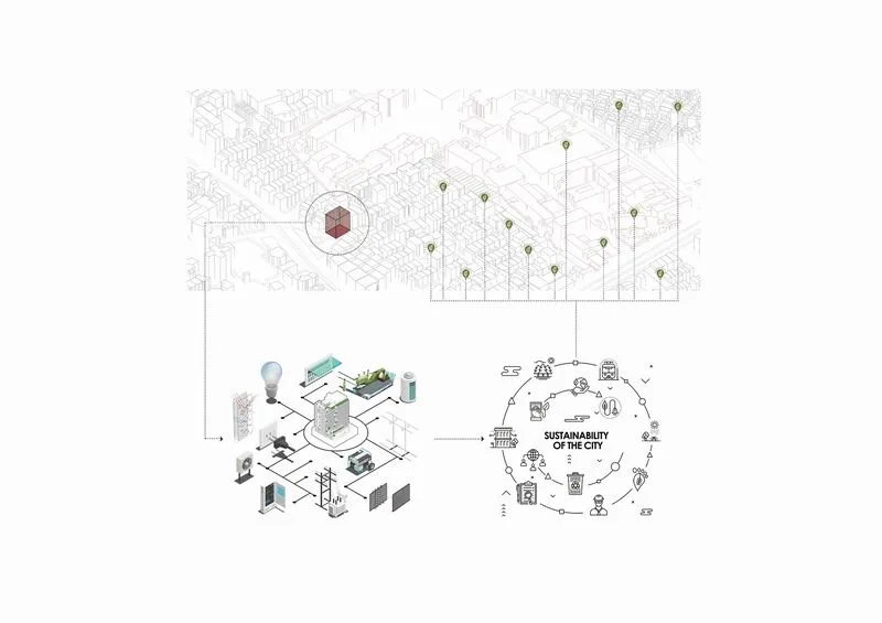 BIM Architecture | Pixel Decoration of Brick and Stone Structures | Office Building of Sharif University of Technology