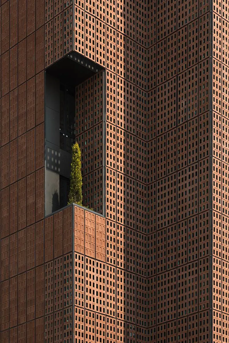 BIM Architecture | Pixel Decoration of Brick and Stone Structures | Office Building of Sharif University of Technology