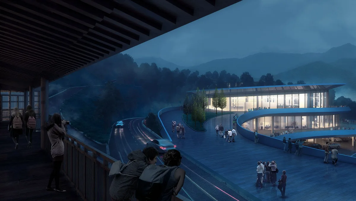 BIM Architecture | 'Integrating with Nature and Landscape' - Exhibition Hall Design of Qianxin Town, Jiangxi/GWP Architects