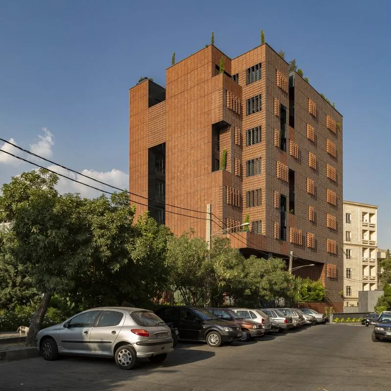 BIM Architecture | Pixel Decoration of Brick and Stone Structures | Office Building of Sharif University of Technology
